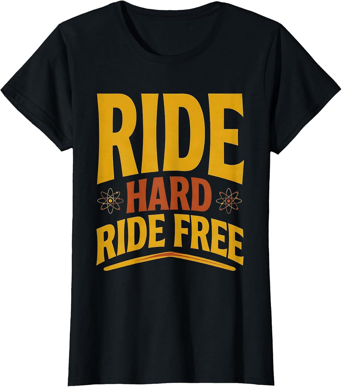 Ride Hard Ride Free Western Cowboy Design T-Shirt - Black