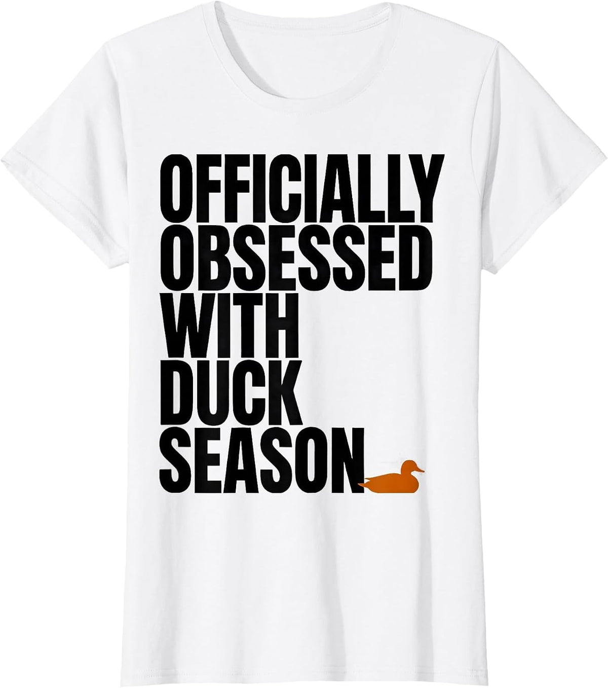 Officially Obsessed With Duck Season Rustic Hunting Dog T-Shirt - White