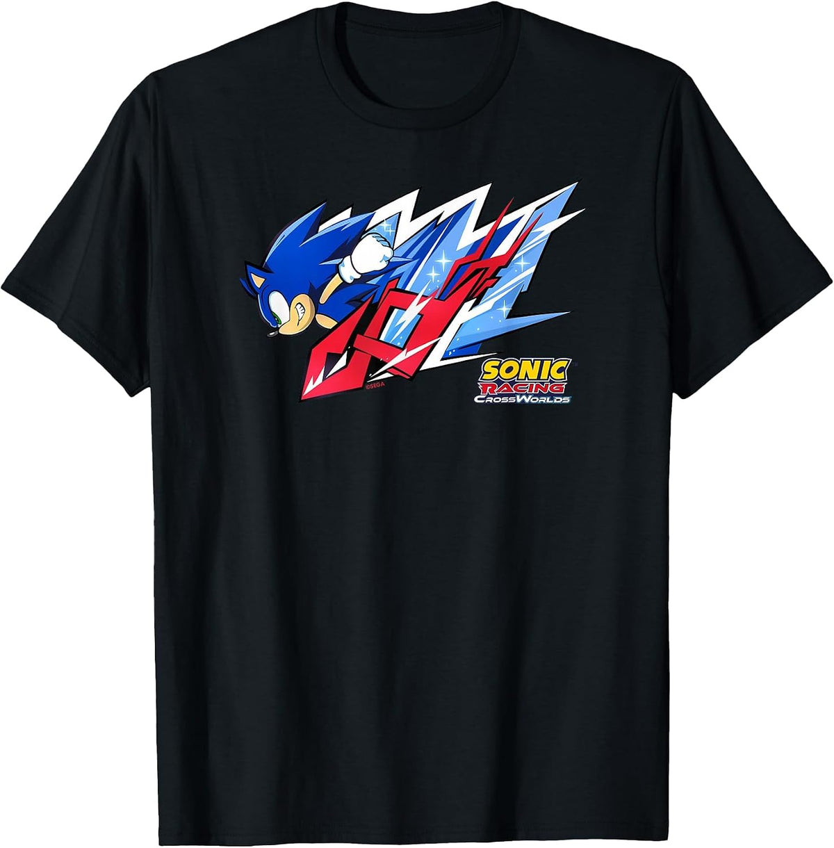 Sonic Racing CrossWorlds - Sonic Decal T-Shirt - Black