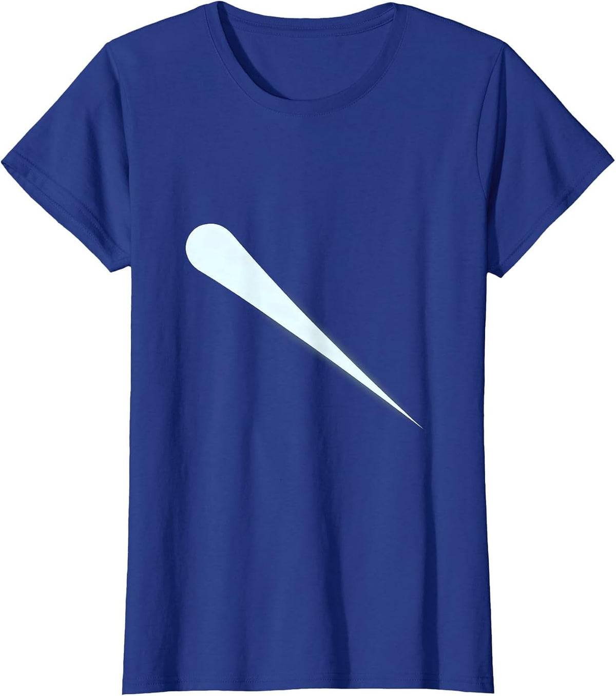 Women's Blazing Comet Through the Dark Night Sky T-Shirt - Royal Blue