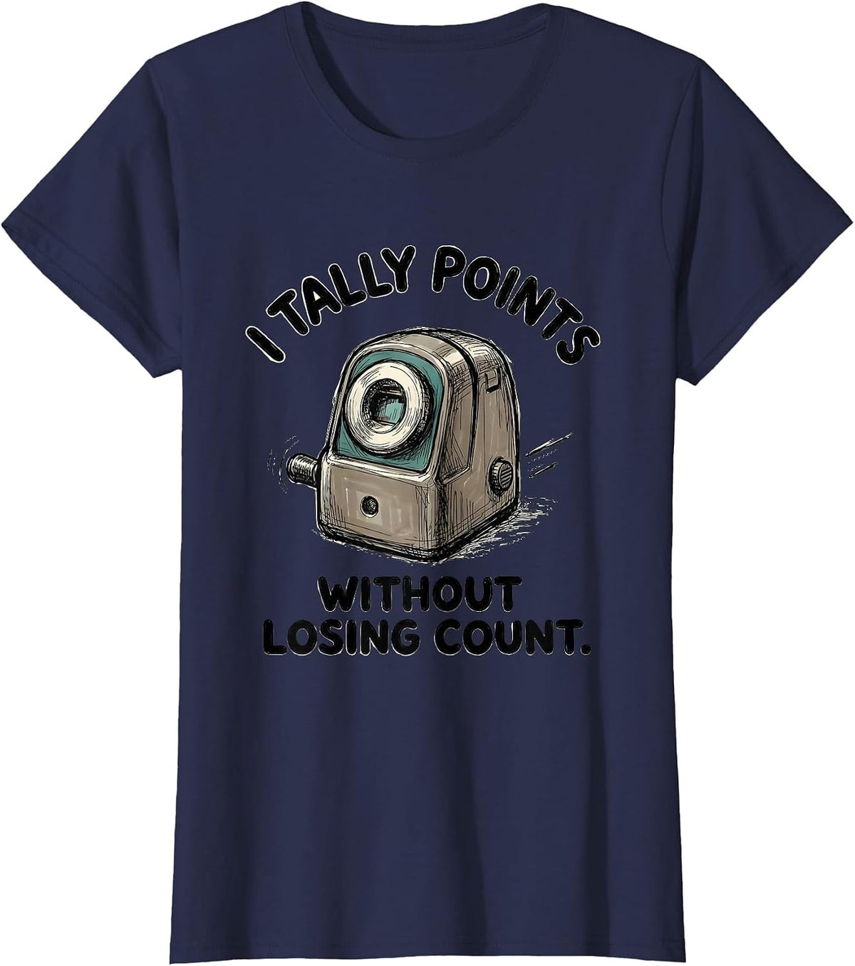 Women's I Tally Points Without Losing Count Funny Special Education T-Shirt - Navy Blue