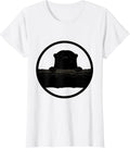 Women's Otter Peeking Over Mossy Riverbank Log T-Shirt - White