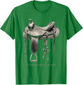 Men's This Old Saddle Is Mine Cute Coquette Bow Western Humor T-Shirt - Kelly Green