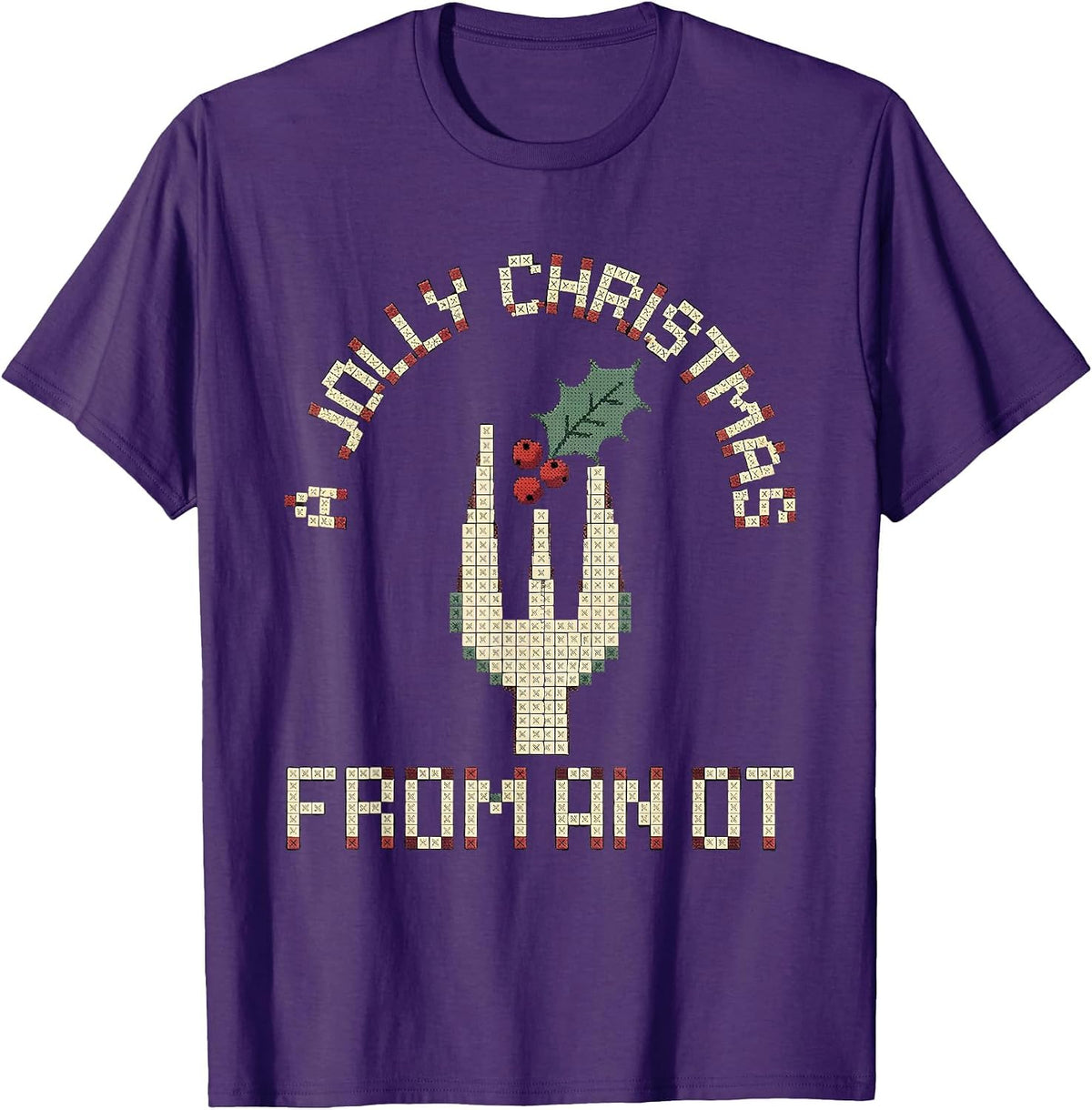 Men's A Jolly Christmas From An OT Occupational Therapy Holiday T-Shirt - Purple