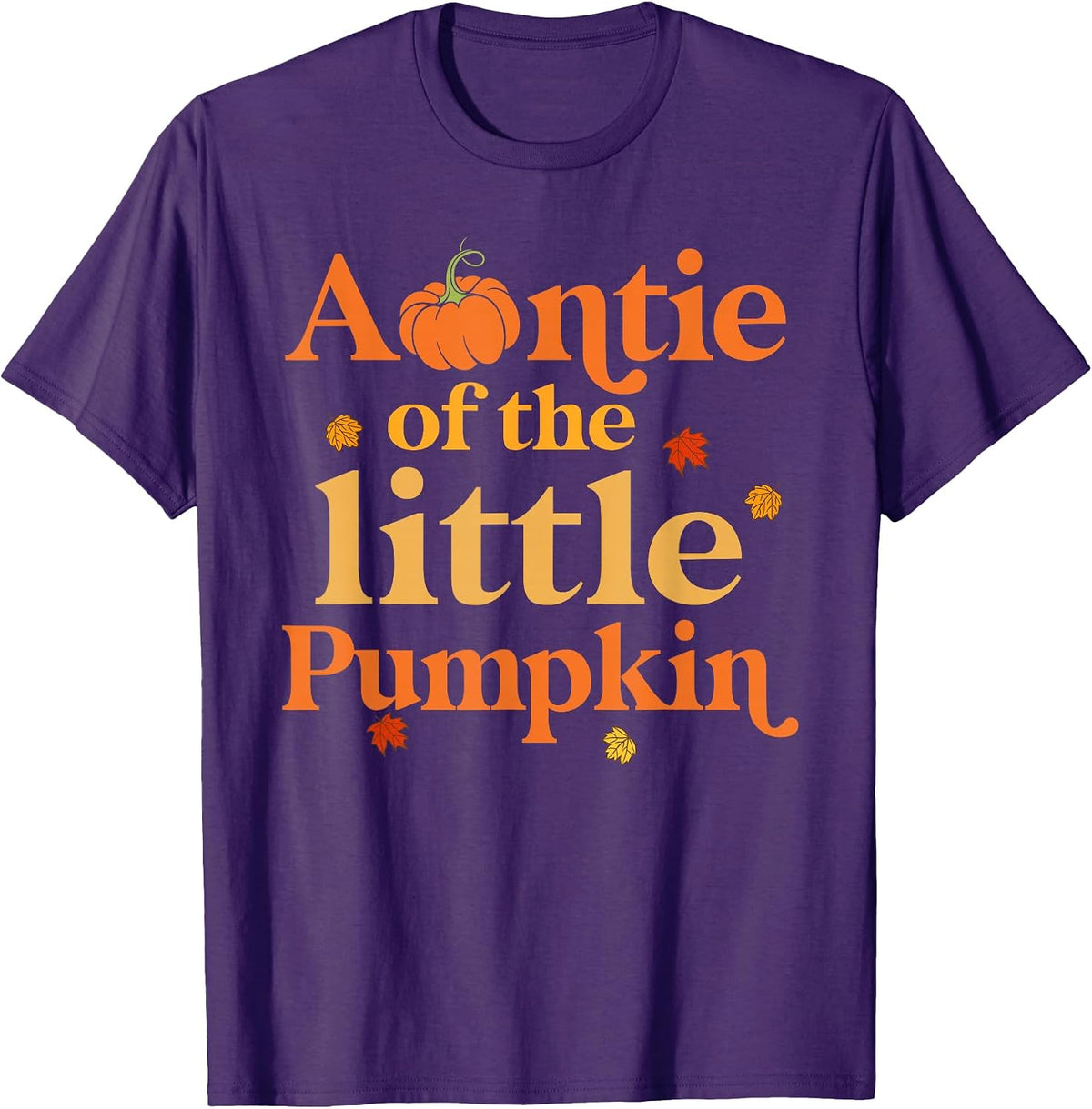 Auntie of The Little Pumpkin 1st Birthday Family Aunt T-Shirt, Men, Black, Small - As Pictured