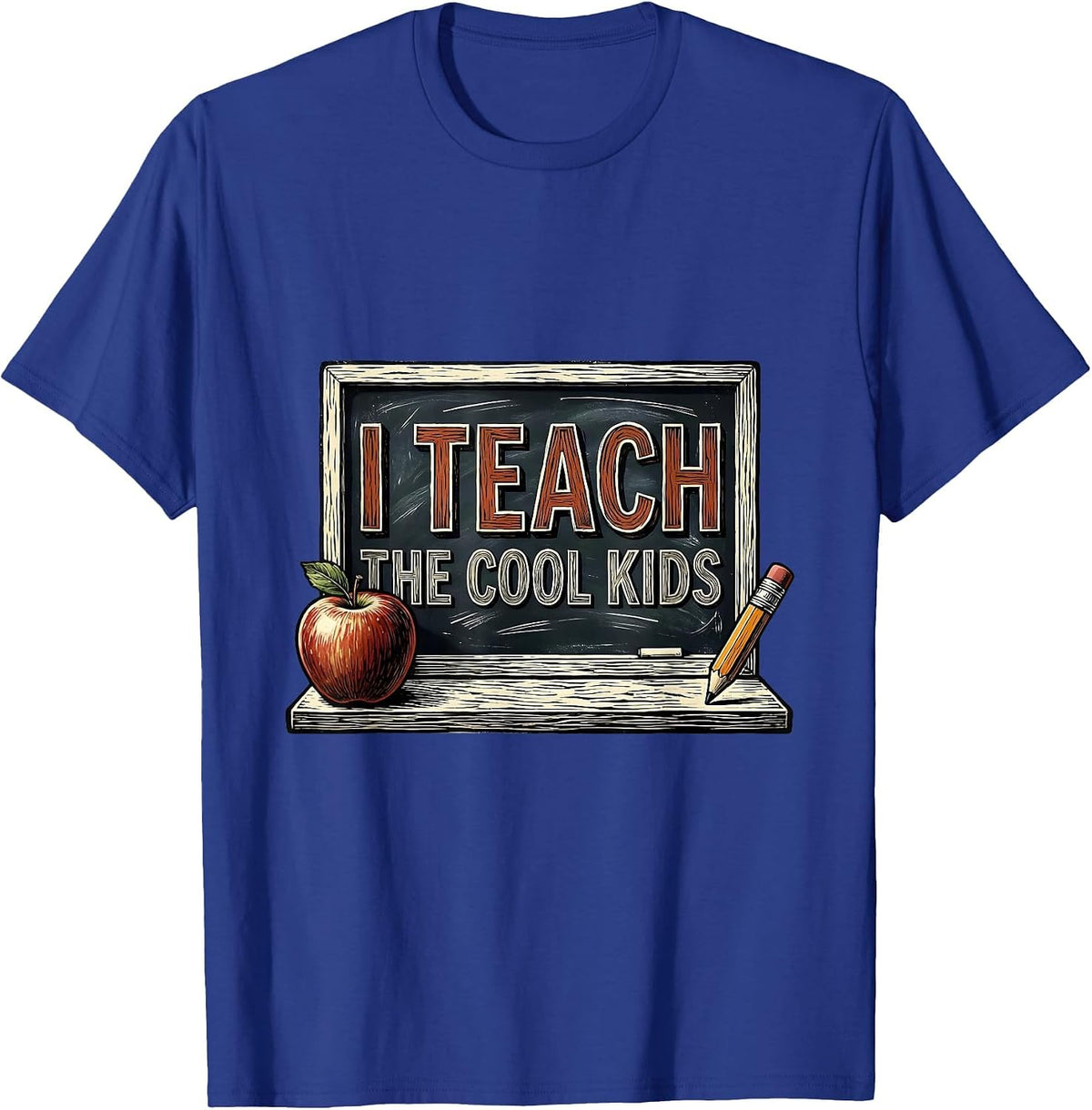 I Teach The Cool Kids 5th Grade Teacher Design T-Shirt - Royal Blue