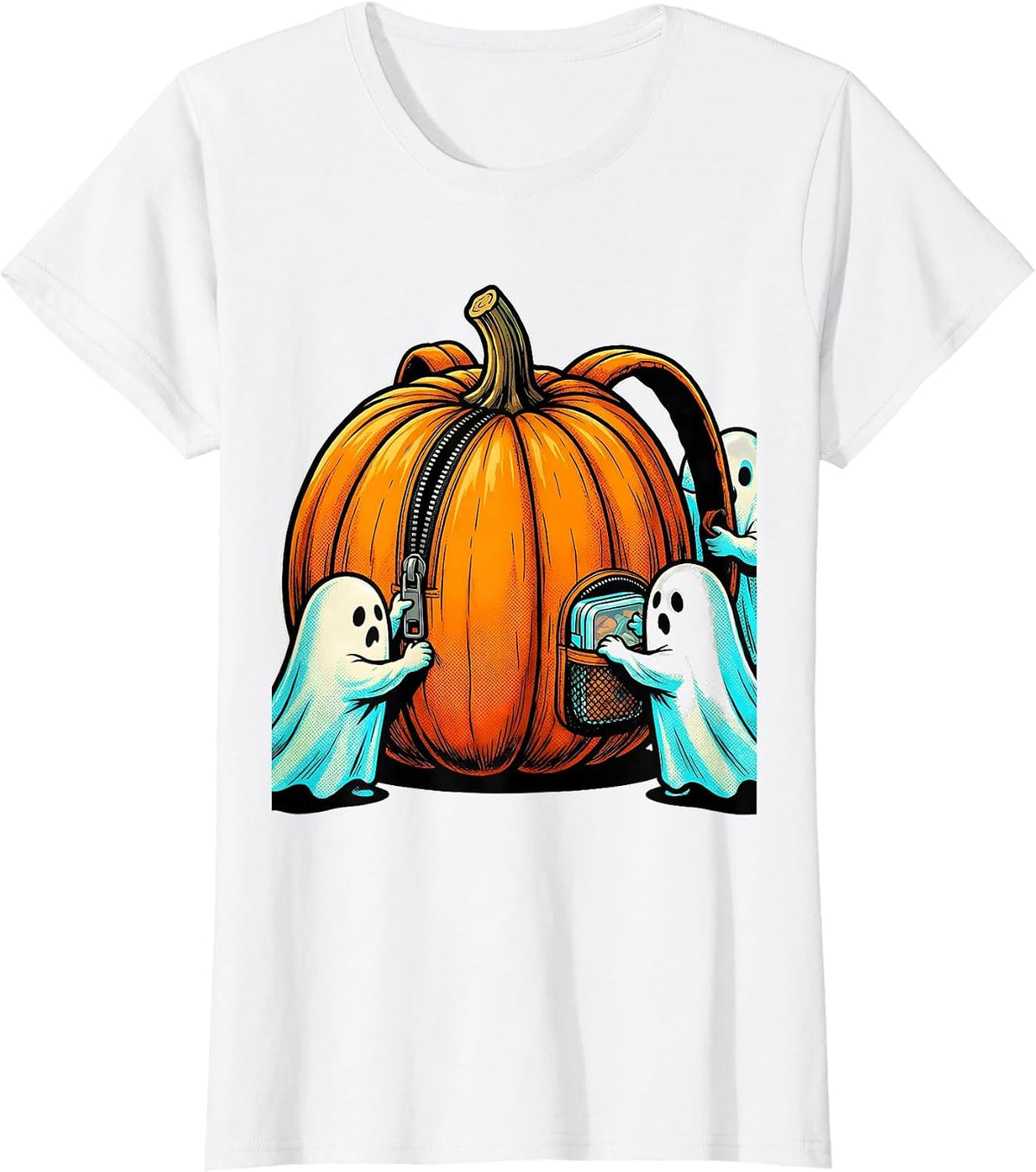 Women's Friendly Ghost Therapy Squad Occupational Therapy Halloween T-Shirt - White