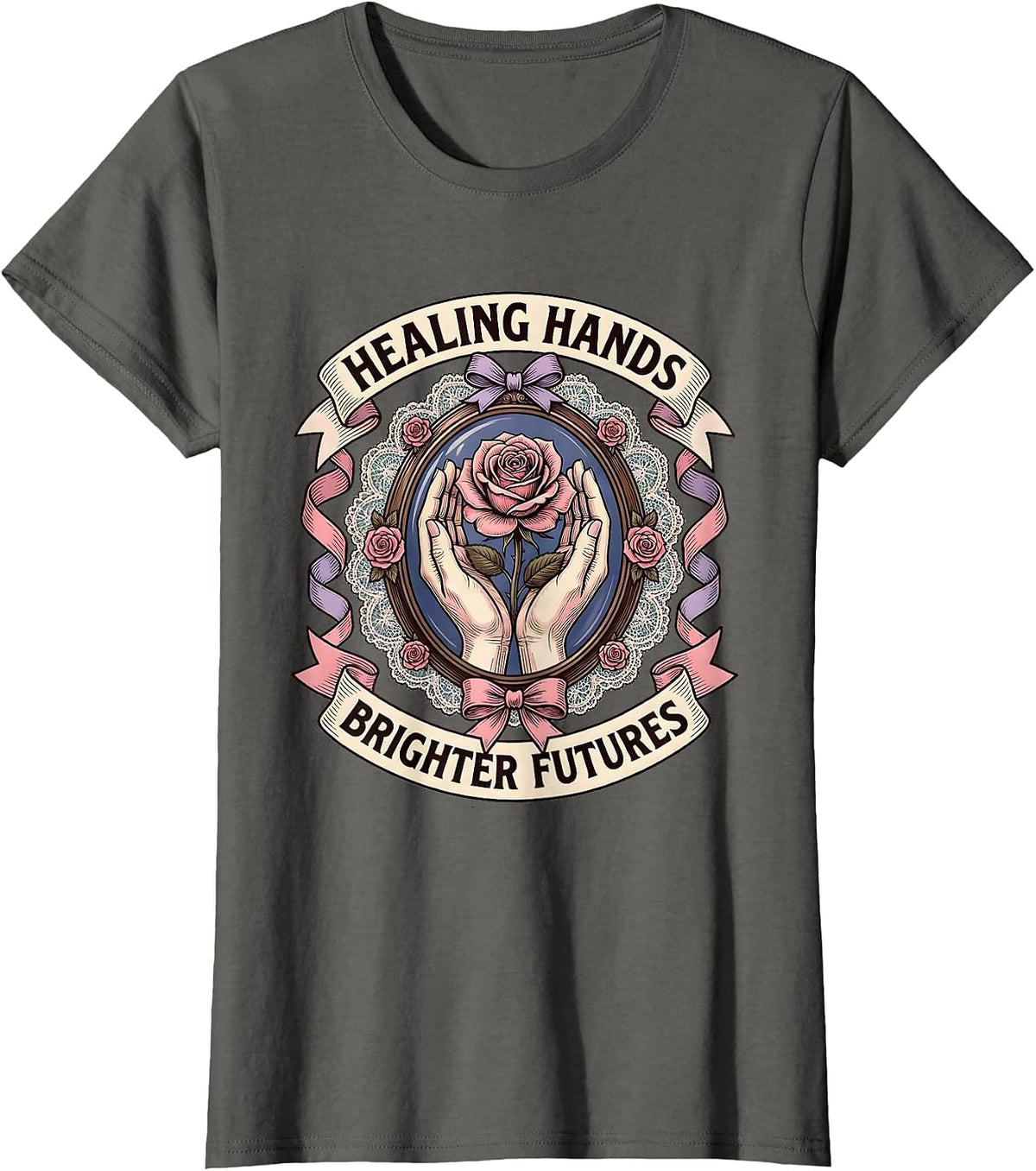 Women's Healing Hands Brighter Futures Occupational Therapy T-Shirt - Asphalt Grey