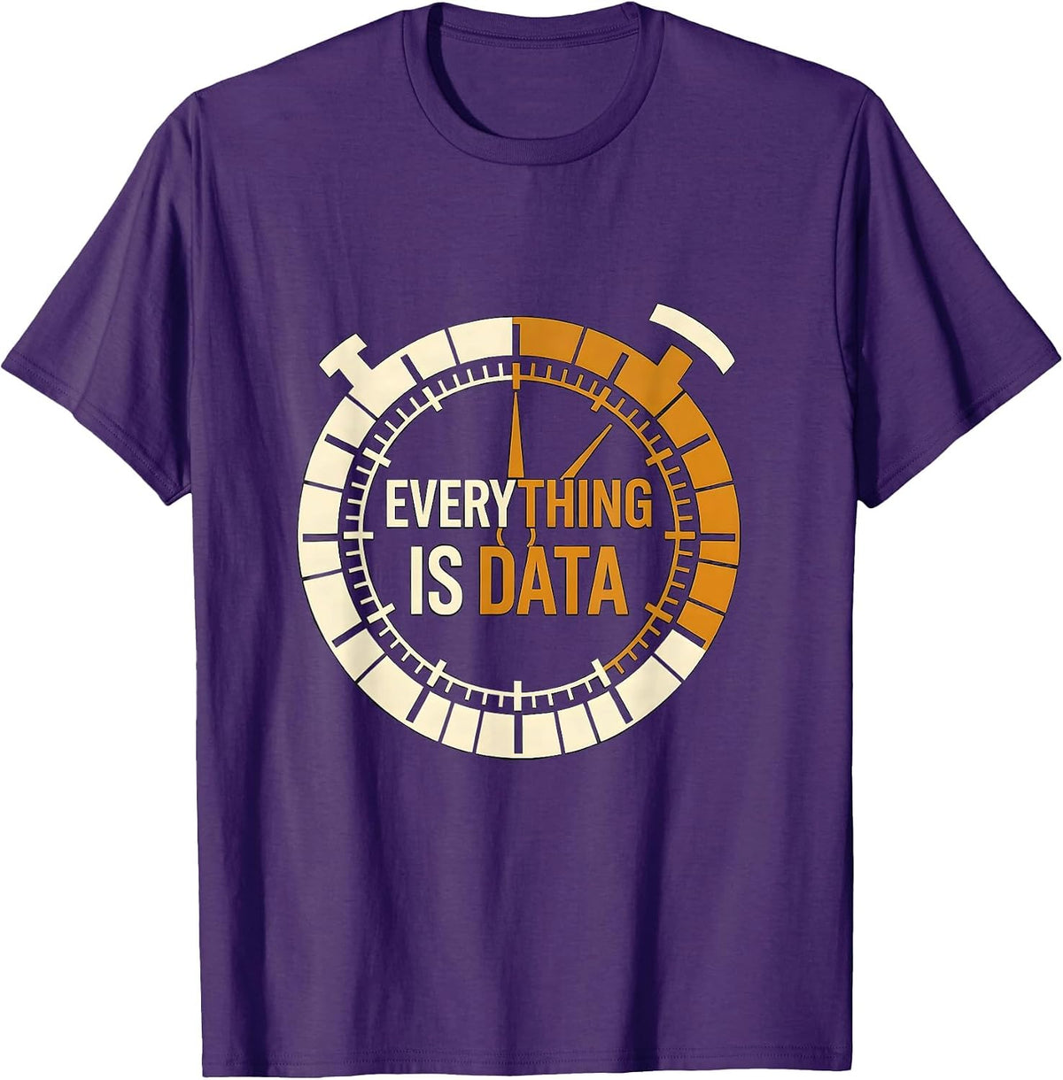 Men's Everything Is Data Stencil Graphic SPED Teacher Appreciation T-Shirt - Purple
