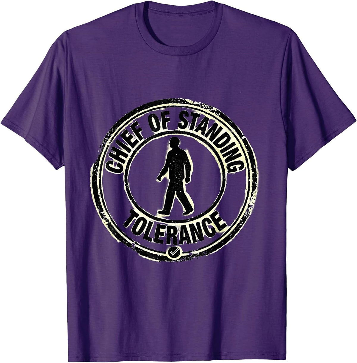 Men's Chief Of Standing Tolerance Funny Physical Therapist OT Gift T-Shirt - Purple