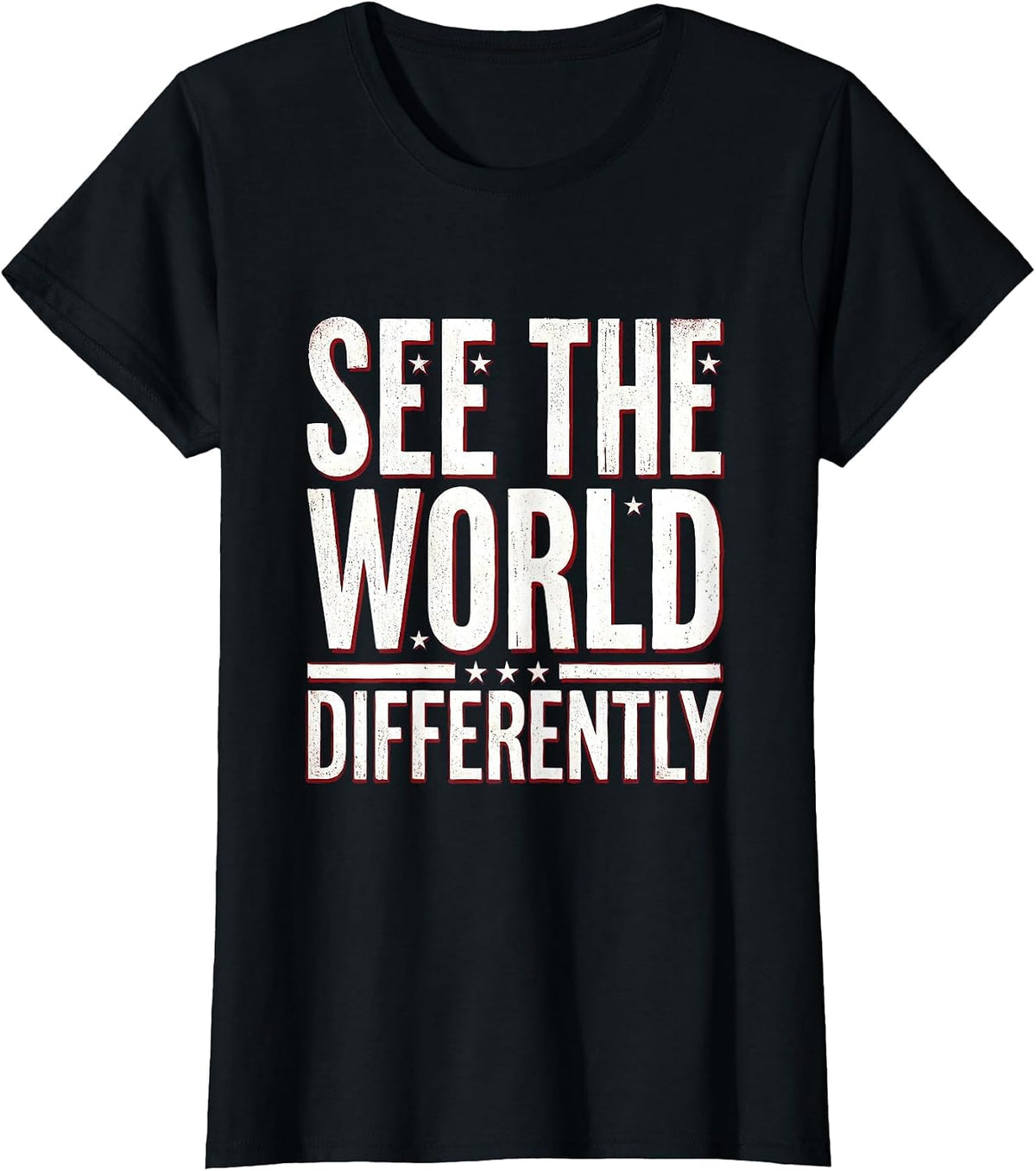 See the World Differently Autism Awareness Design T-Shirt - Black