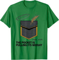 Men's The Pocket Is Pulling Its Weight Midcentury Modern Farmer T-Shirt - Kelly Green
