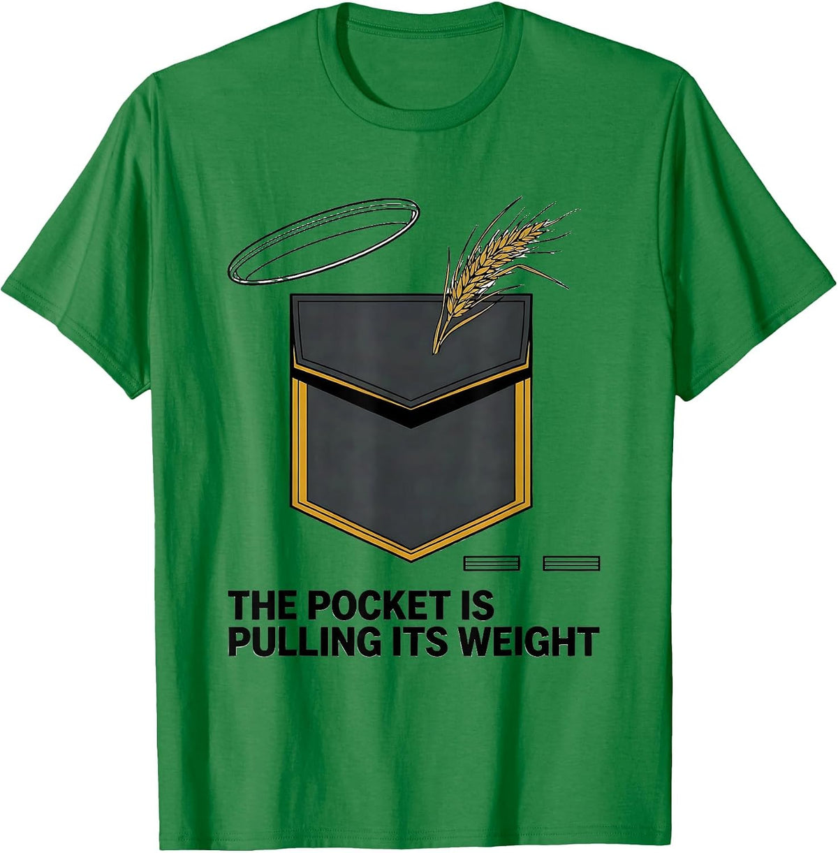 Men's The Pocket Is Pulling Its Weight Midcentury Modern Farmer T-Shirt - Kelly Green
