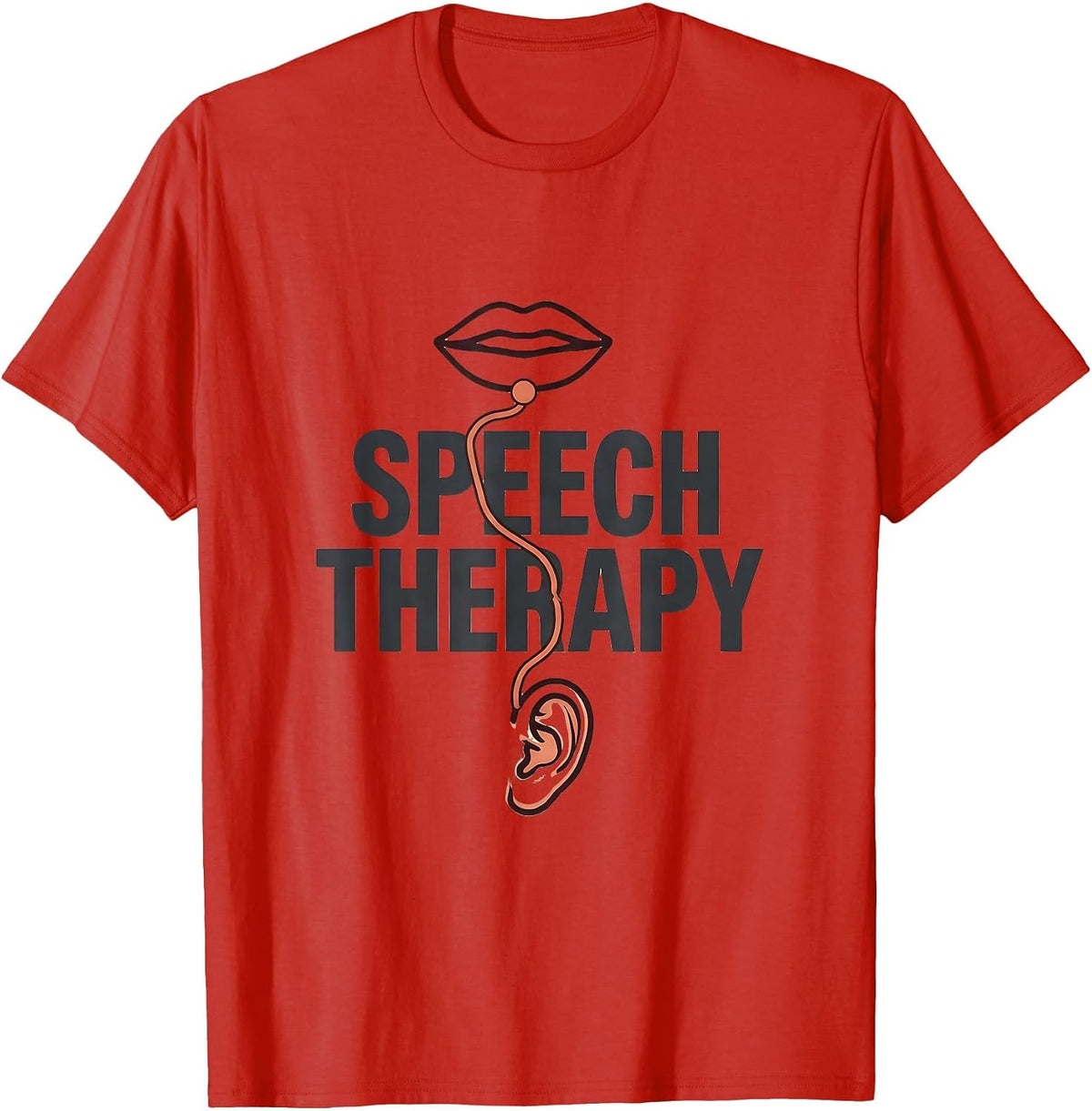 Men's Speech Therapy Minimalist Cute SLP Professional Pride T-Shirt - Red