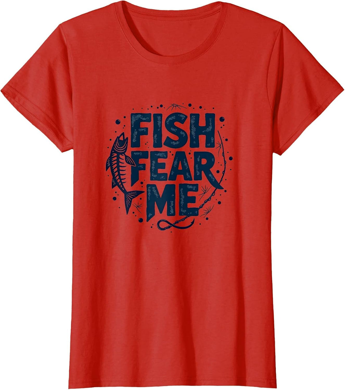 Mademark Fishing T-Shirt - Red-fish Fear Me Funny Fishing for Men Angler