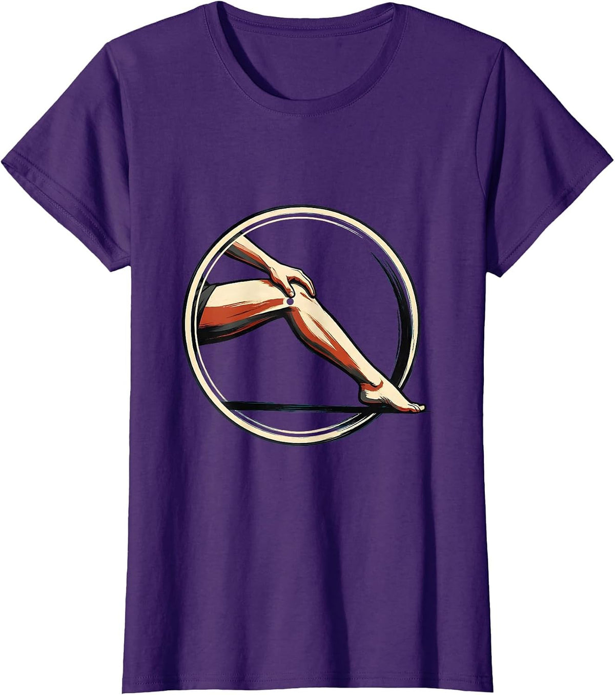Women's Rehab Team Circular Motion Physical Therapist PT Month T-Shirt - Purple