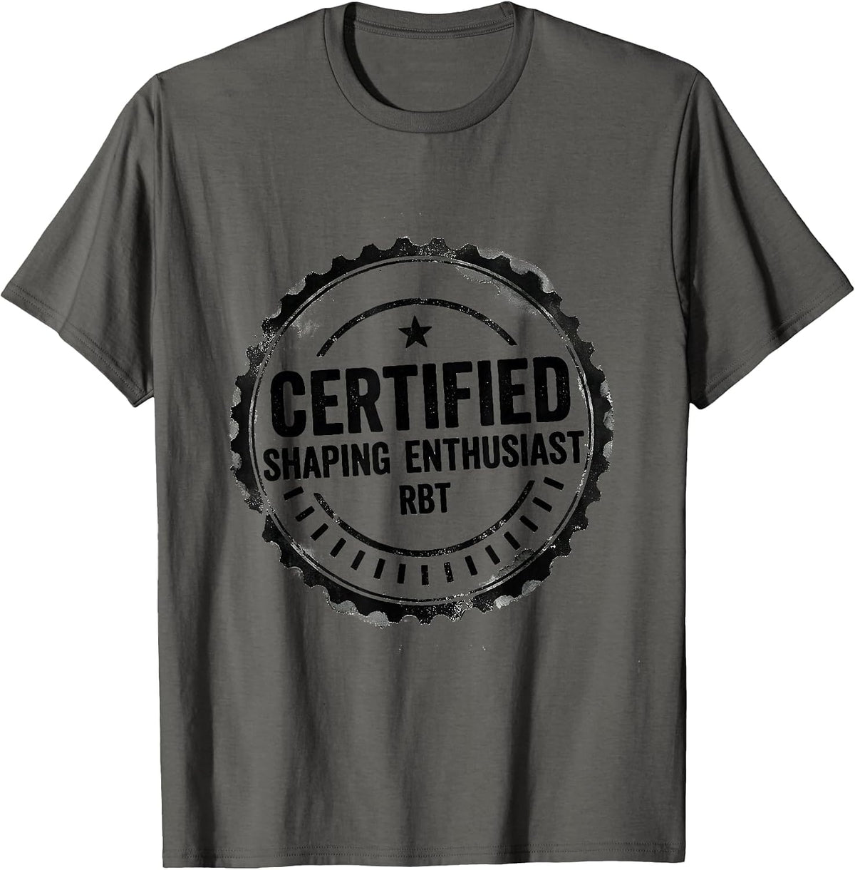 Men's Certified Shaping Enthusiast, RBT ABA Therapist Occupational T-Shirt - Asphalt Grey