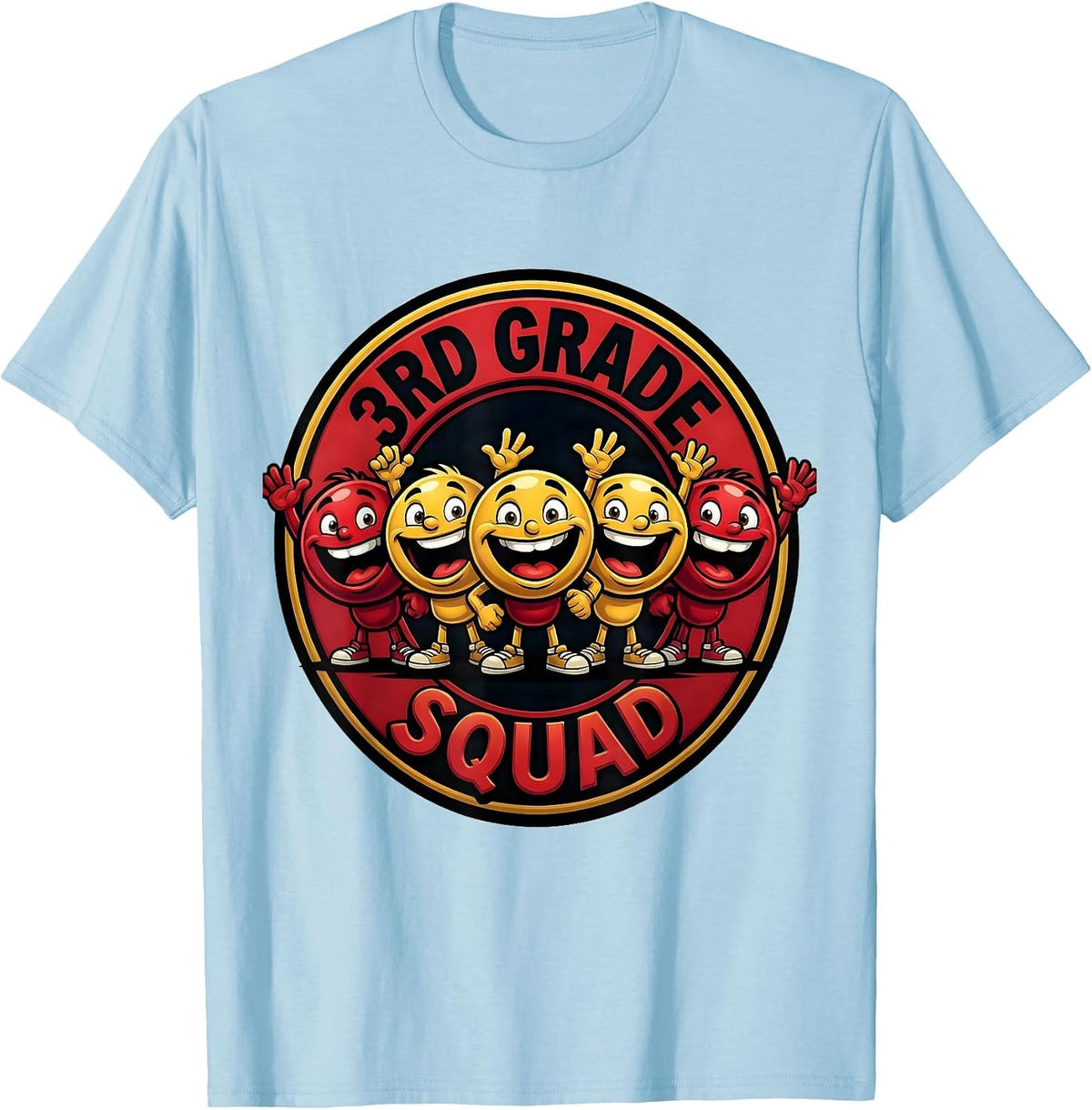 Men's 3rd Grade Squad Funny Teacher Crew Back To School T-Shirt - Baby Blue