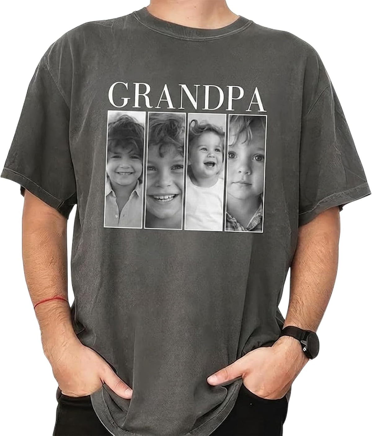 NAZENTI Personalized Dad Shirt, Custom Daddy Names Tee, Fathers Day Matching Tee, Grandpa Gift Apparel, Family Name Tshirt -