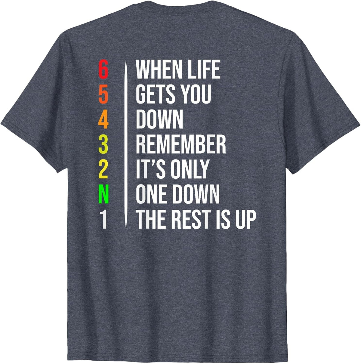 Motorbike Motorcycle Gears When Life Gets You Down T-Shirt - Heather Blue