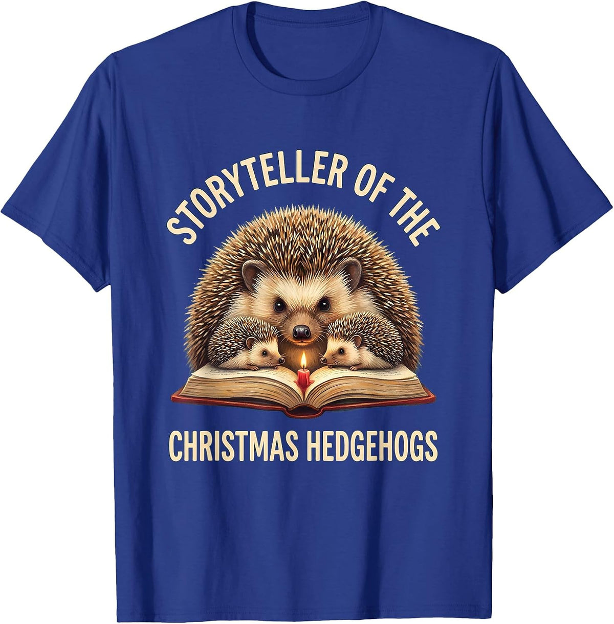 Storyteller Of The Christmas Hedgehogs Cute Hedgehog Lover T-Shirt - Royal Blue