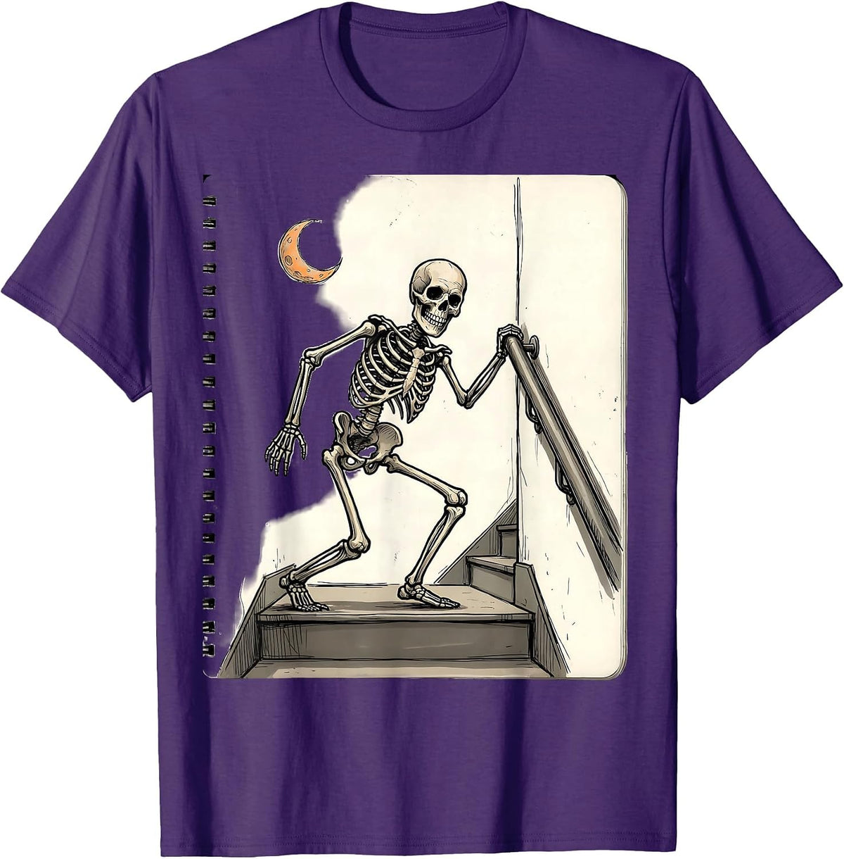 Skeleton Steps OT PT Halloween Trick Or Treatment Humor T-Shirt - Purple