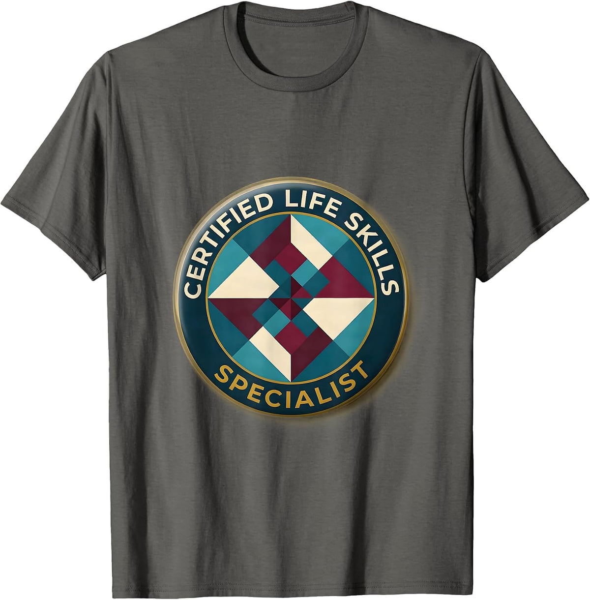 Certified Life Skills Specialist OT Design T-Shirt - Asphalt Grey