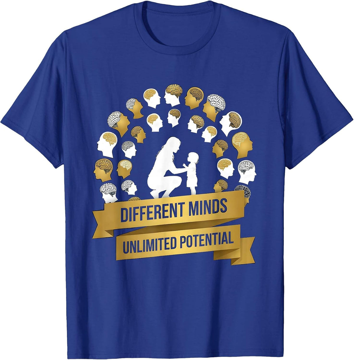 Men's Different Minds Unlimited Potential Sped Teacher T-Shirt - Royal Blue