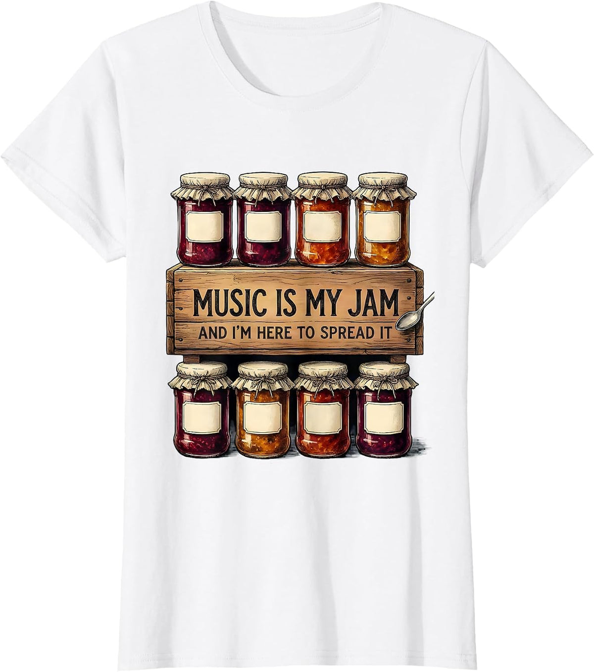Music Is My Jam, And I’m Here To Spread It Vintage T-Shirt - White