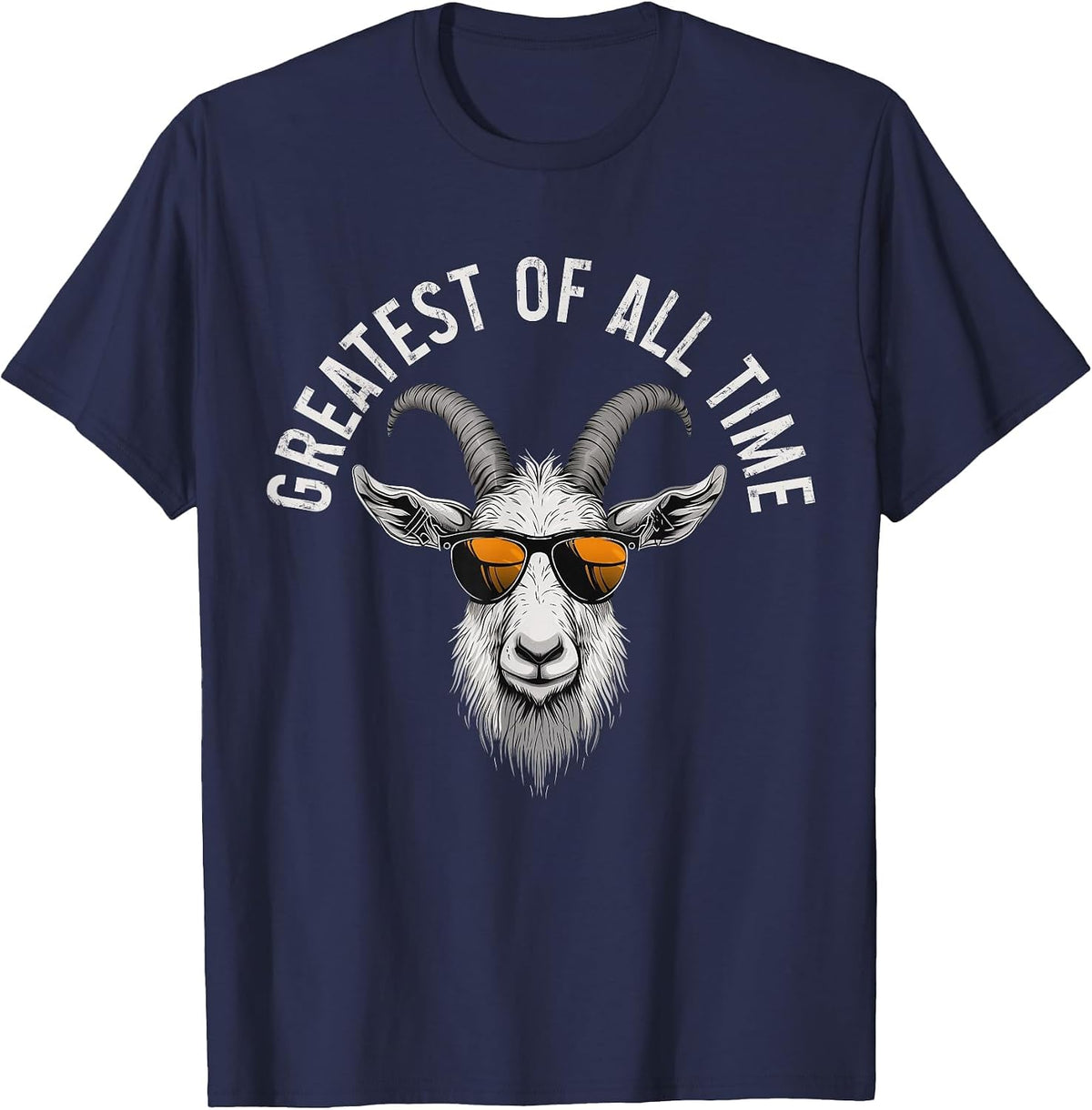 G.O.A.T. Funny Goat Lover, Farmer, Farm Animal T-Shirt - Navy Blue