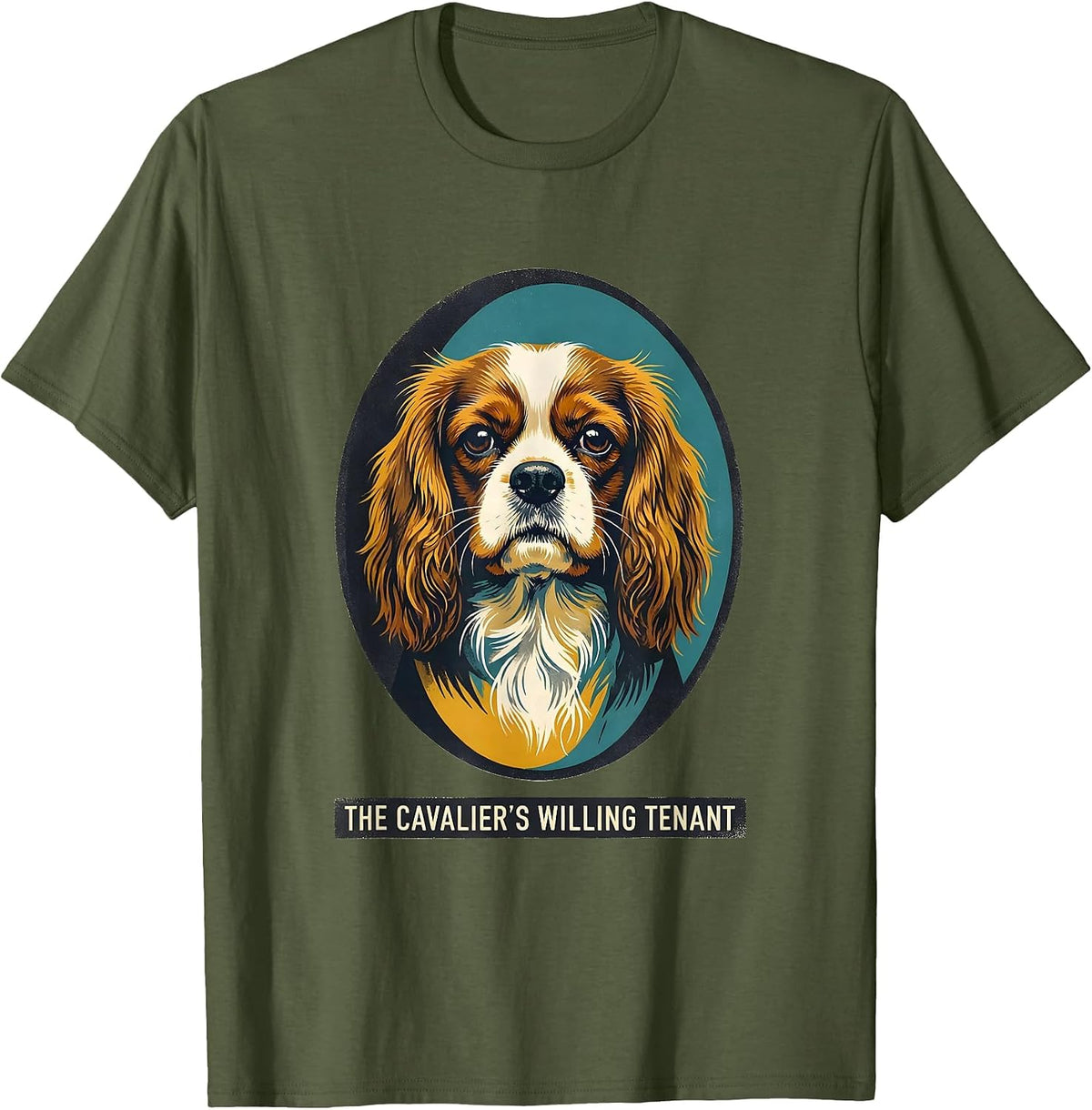 Men's The Cavalier's Willing Tenant Midcentury Modern Cavalier T-Shirt - Olive Green