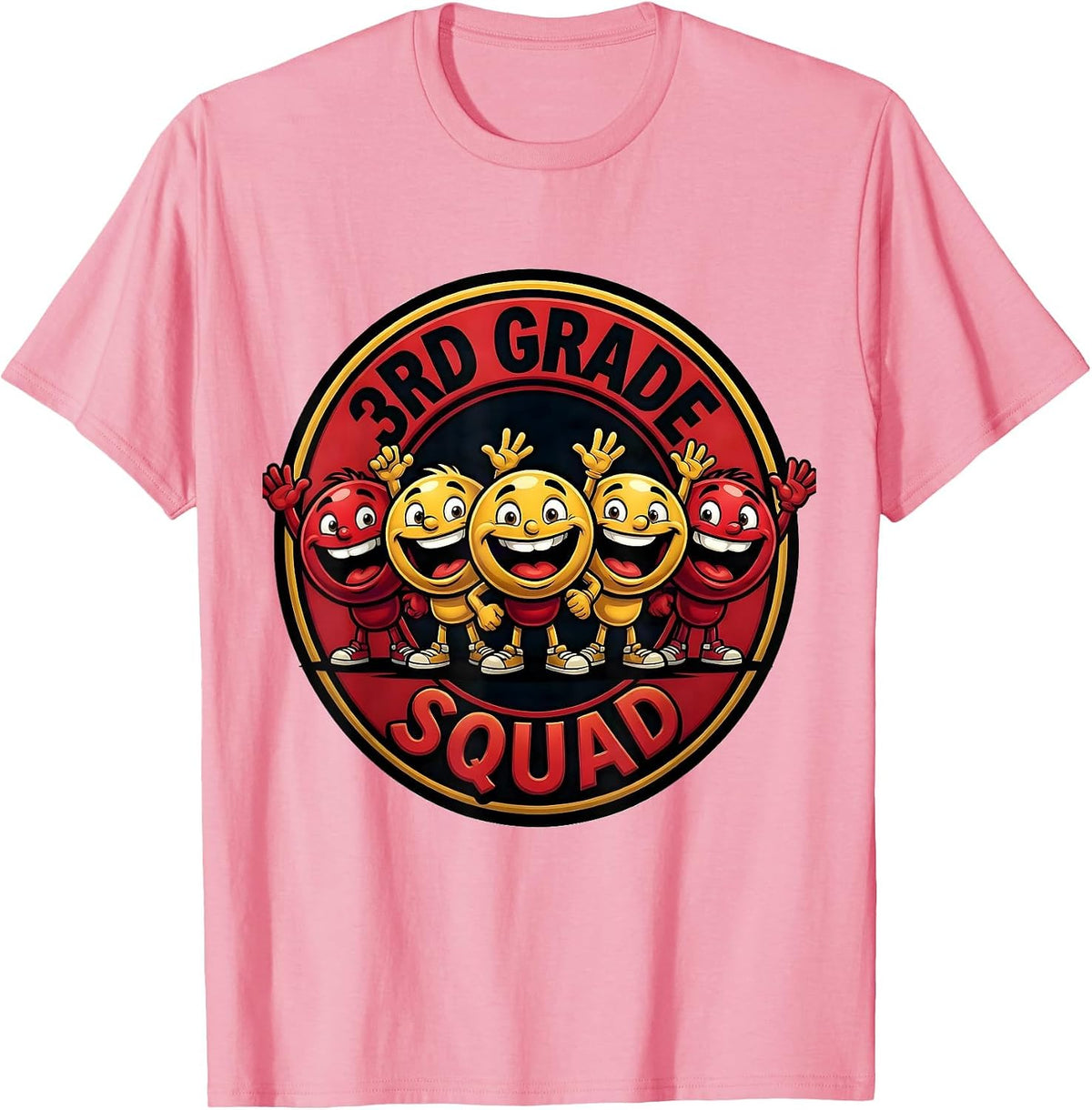 Men's 3rd Grade Squad Funny Teacher Crew Back To School T-Shirt - Pink