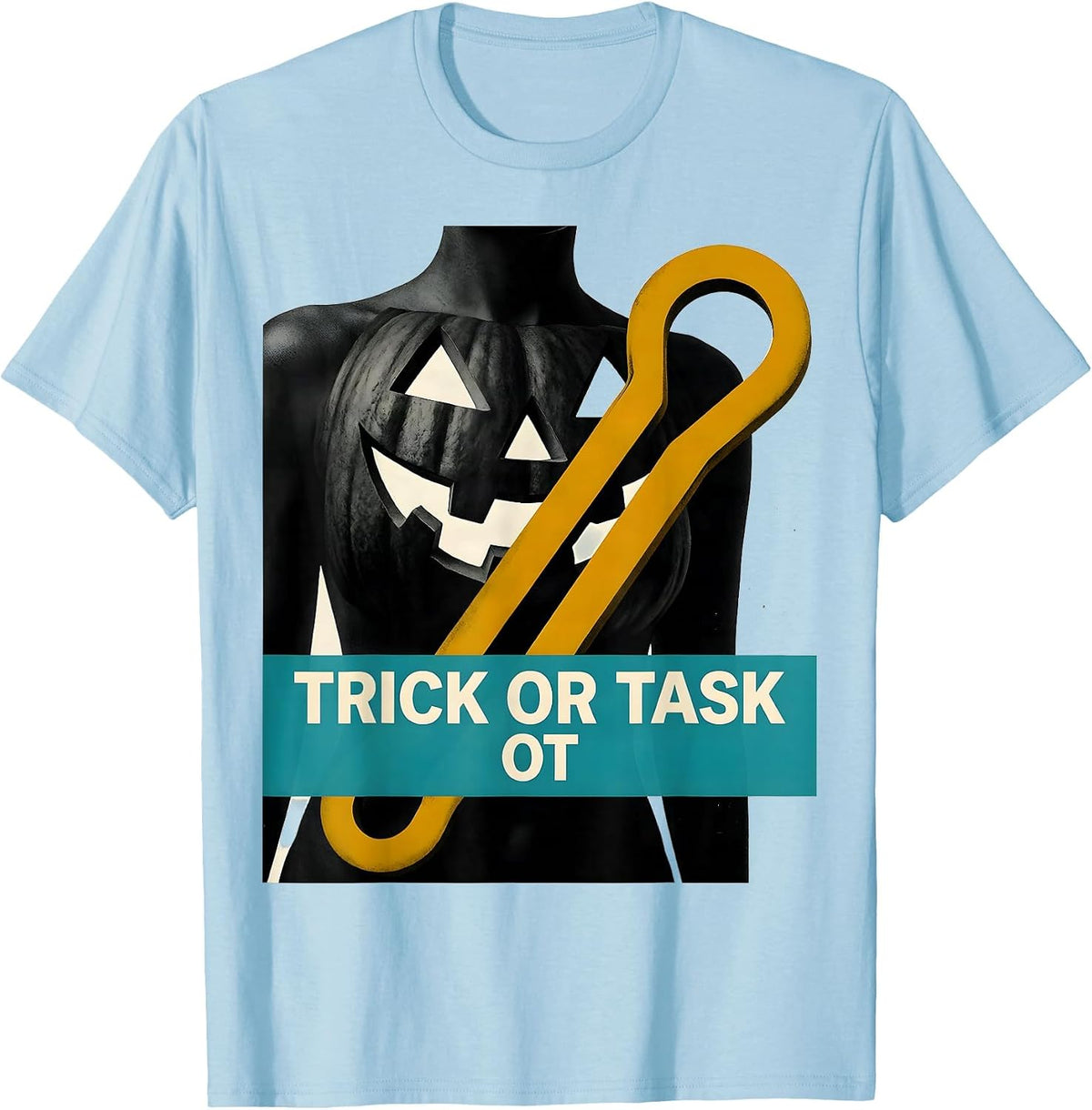 Men's Trick Or Task OT Midcentury Modern Physical Therapy T-Shirt - Baby Blue