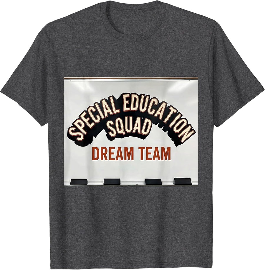 Men's Special Education Squad Dream Team Retro Teacher T-Shirt - Dark Heather Grey