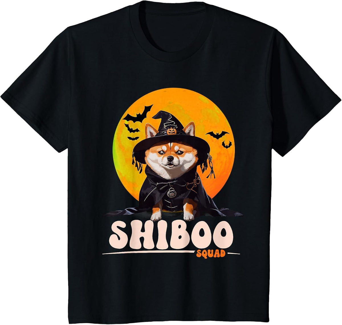 Shiboo Inu Halloween Shiba Inu Boys Girls Dog T-Shirt - Black