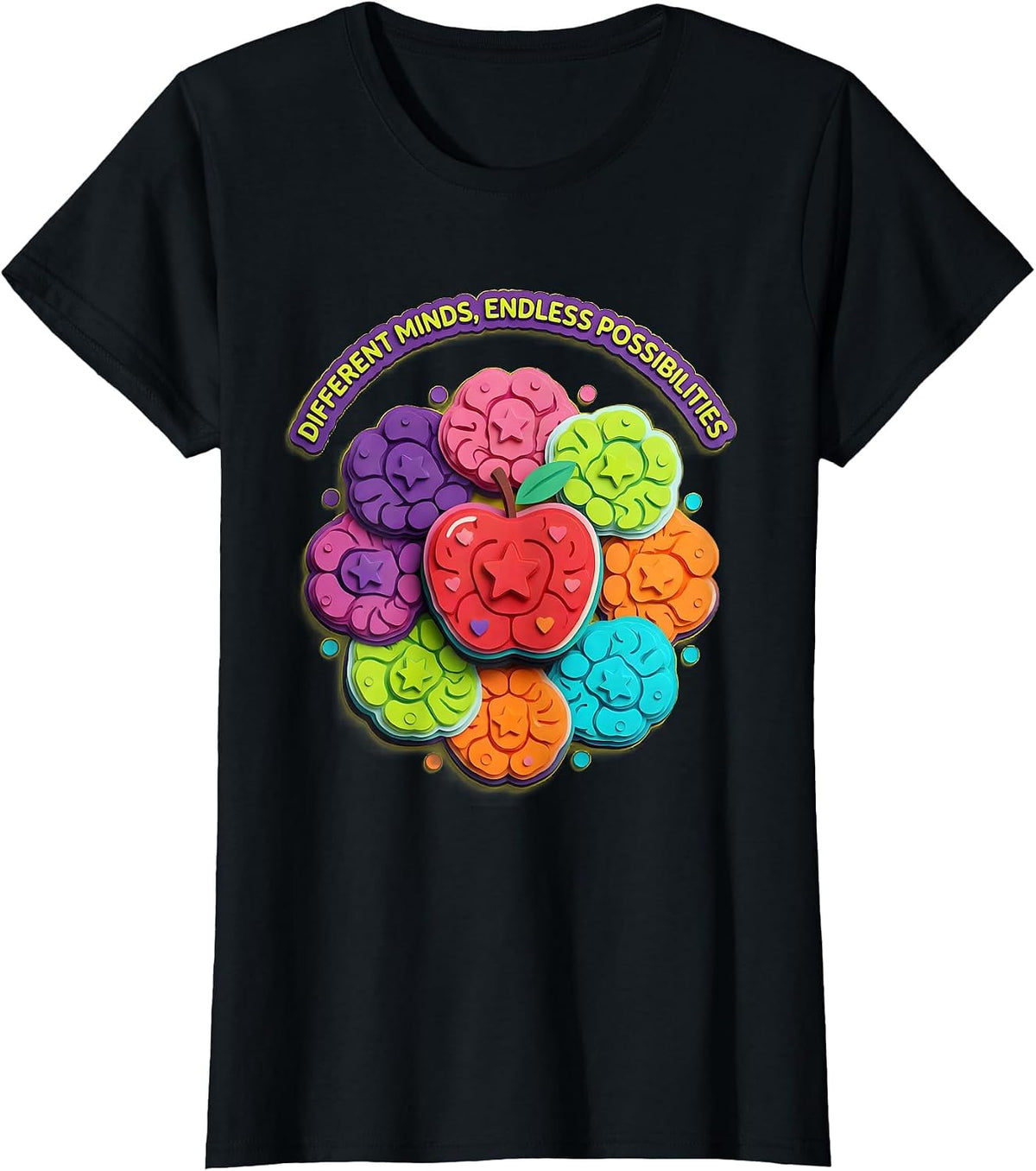 Different Minds Endless Possibilities Sped Teacher T-Shirt - Black