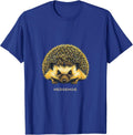 Hedgehog Minimalist Badge Patch Line Art Animal Icon Gift T-Shirt - Royal Blue