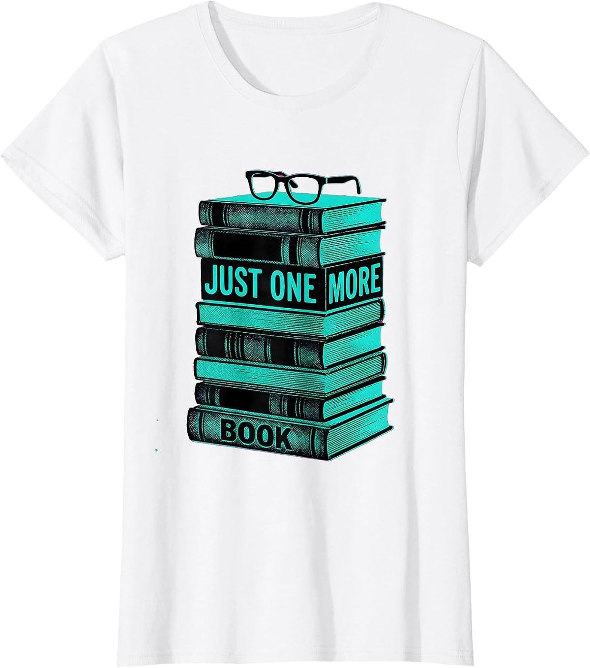 Just One More Book Funny Book Lover Librarian Reader Humor T-Shirt - White