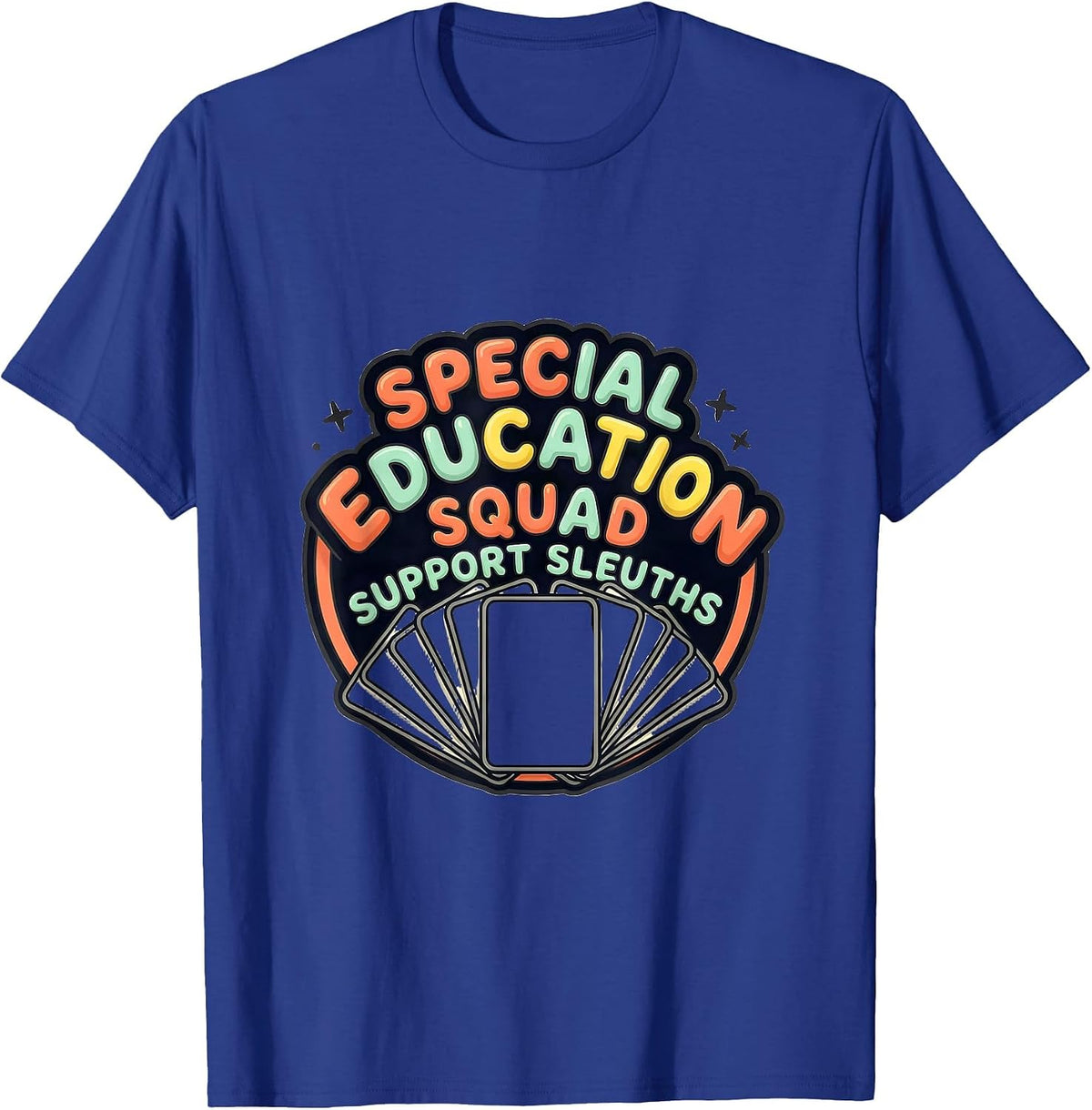 Men's Special Education Squad Support Sleuths Teacher T-Shirt - Royal Blue