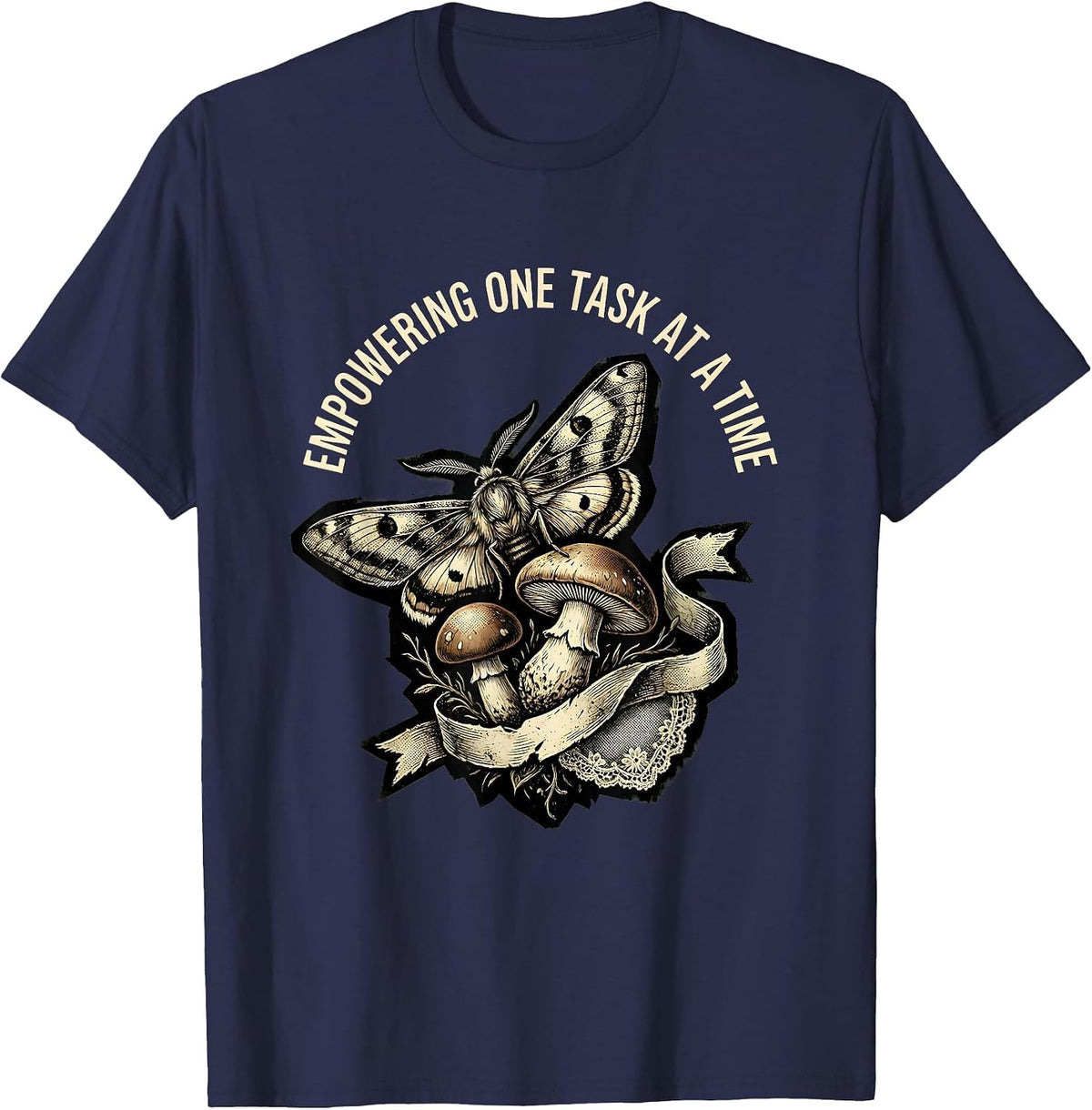 Men's Empowering One Task at a Time OT Design T-Shirt - Navy Blue