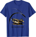 Duck Now Worry Never Funny Duck Mascot Novelty Gift T-Shirt - Royal Blue