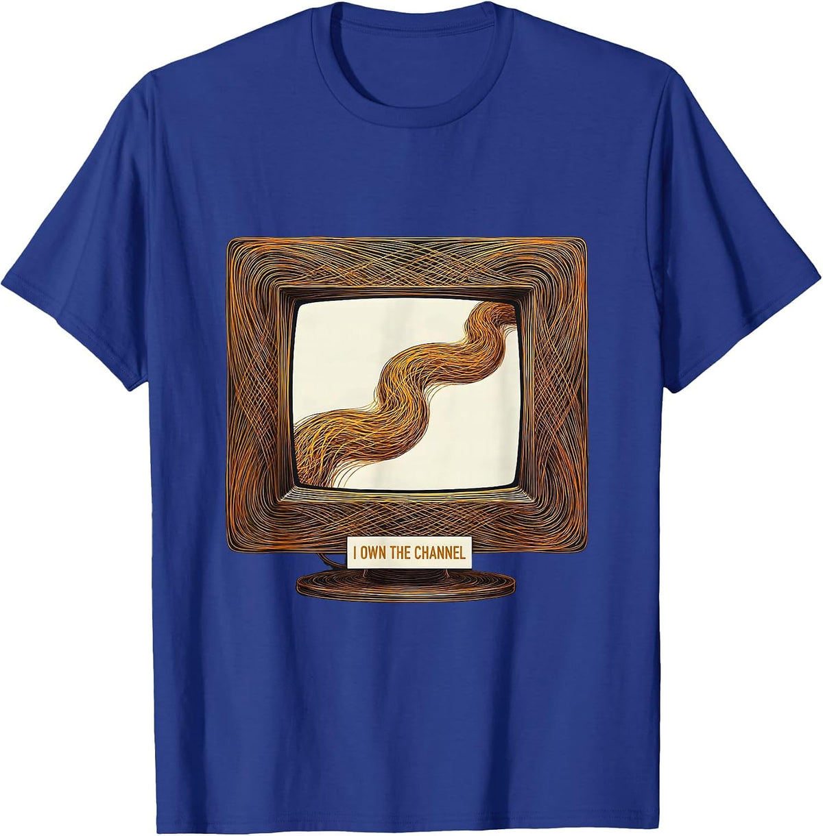 I Own The Channel Generative Plotter 911 Dispatcher Thin T-Shirt - Royal Blue