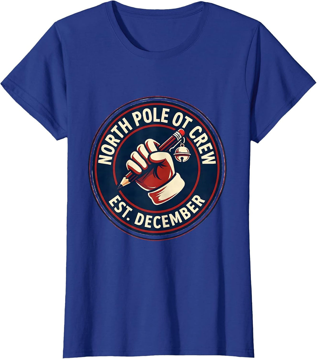 Women's North Pole OT Crew Est December Occupational Therapy T-Shirt - Royal Blue