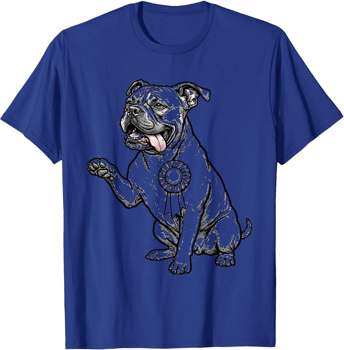 Pitbull Ceremonial Pose Pit Bull Mom Funny Dog Lover T-Shirt - Royal Blue