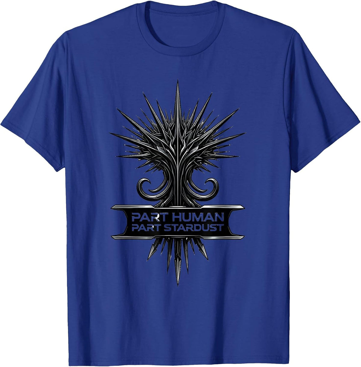 Part Human Part Stardust Cosmic Universe Design T-Shirt - Royal Blue