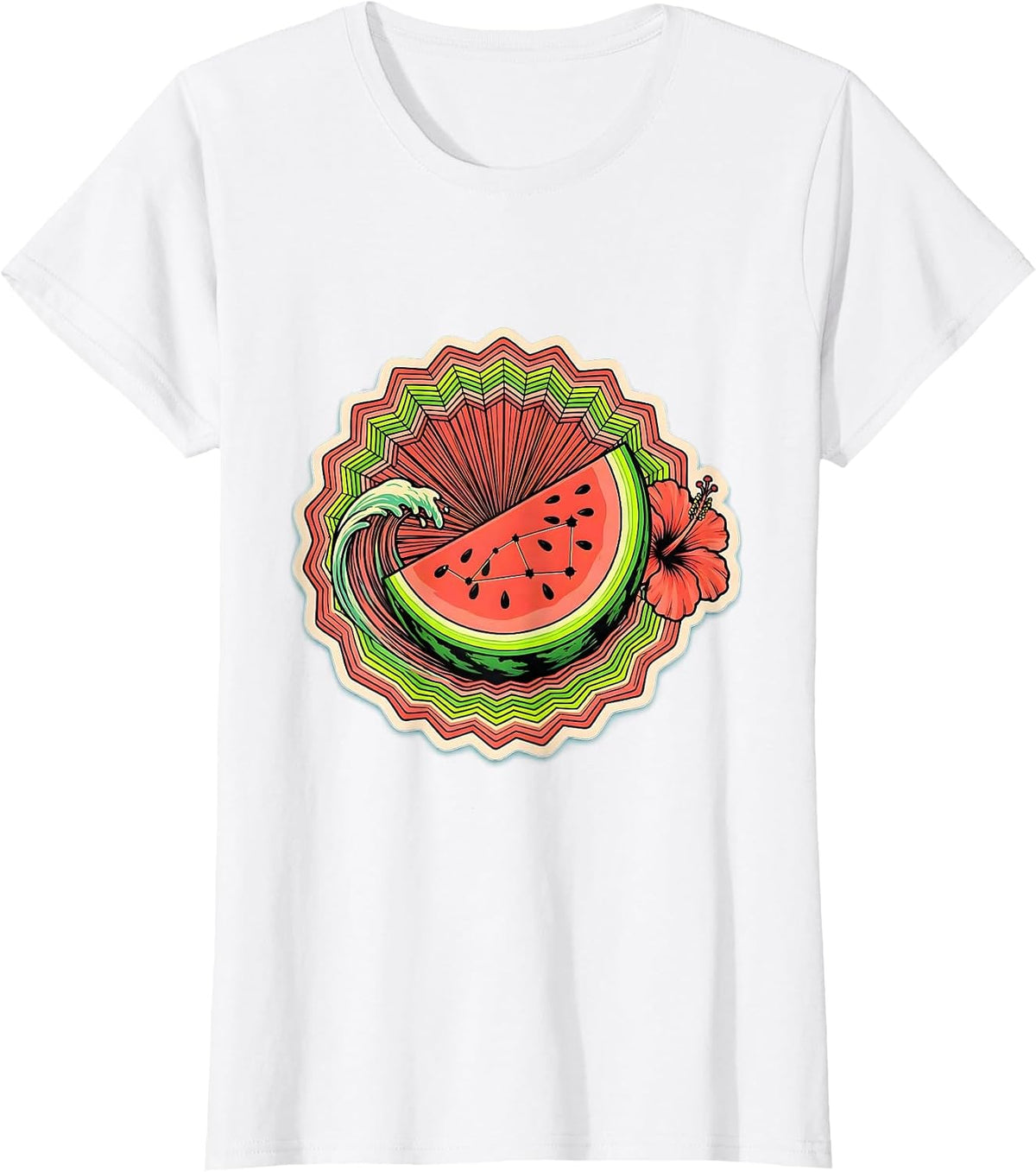 Watermelon Seed Constellation Graphic Tee T-Shirt - White