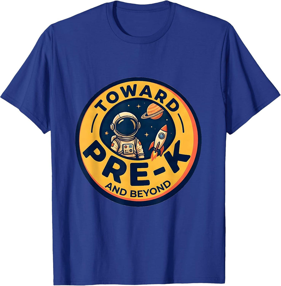 Toward Pre-K And Beyond Astronaut Back To School Grade Level T-Shirt - Royal Blue
