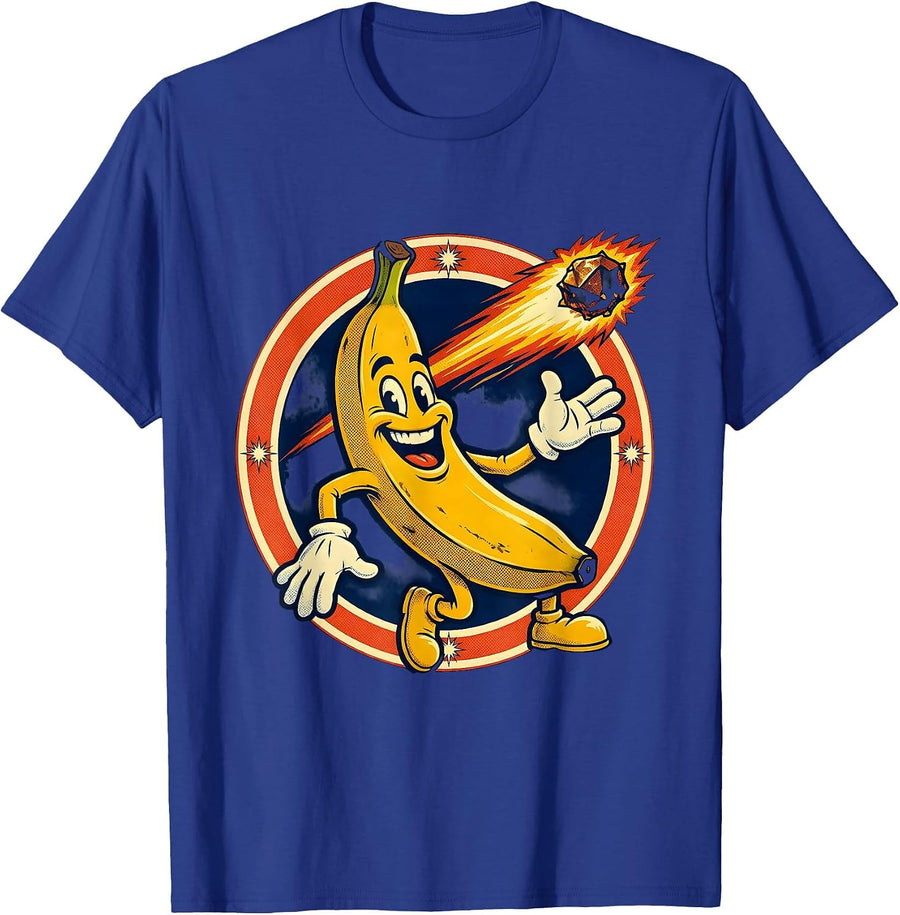 Banana Comet Blazing Across the Night Sky T-Shirt - Royal Blue