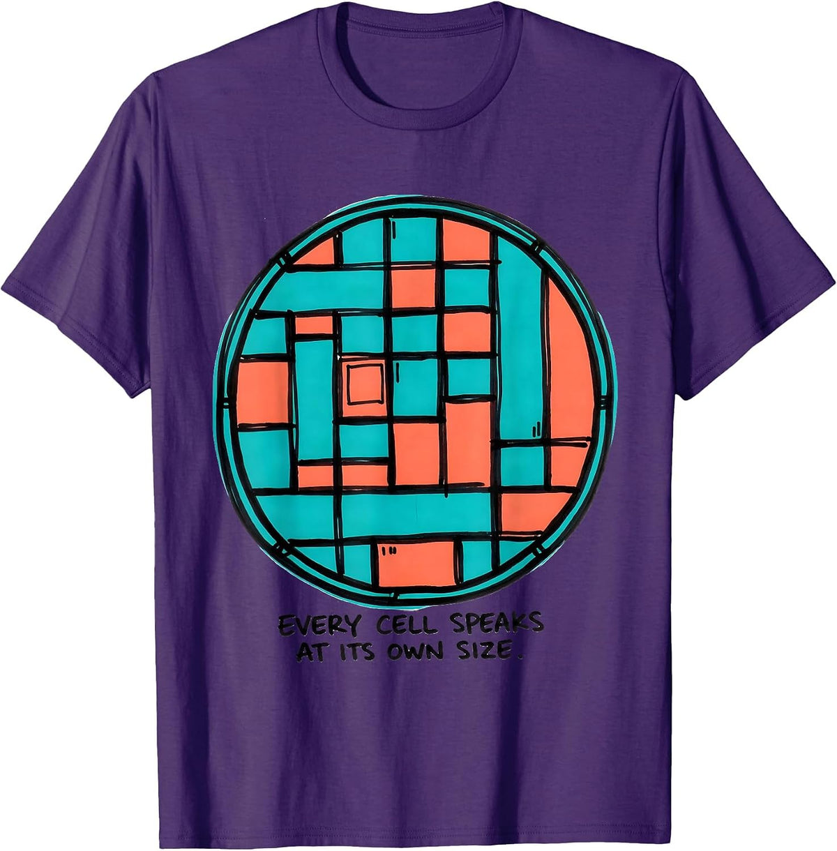 Every Cell Speaks At Its Own Size Special Education Teacher T-Shirt - Purple