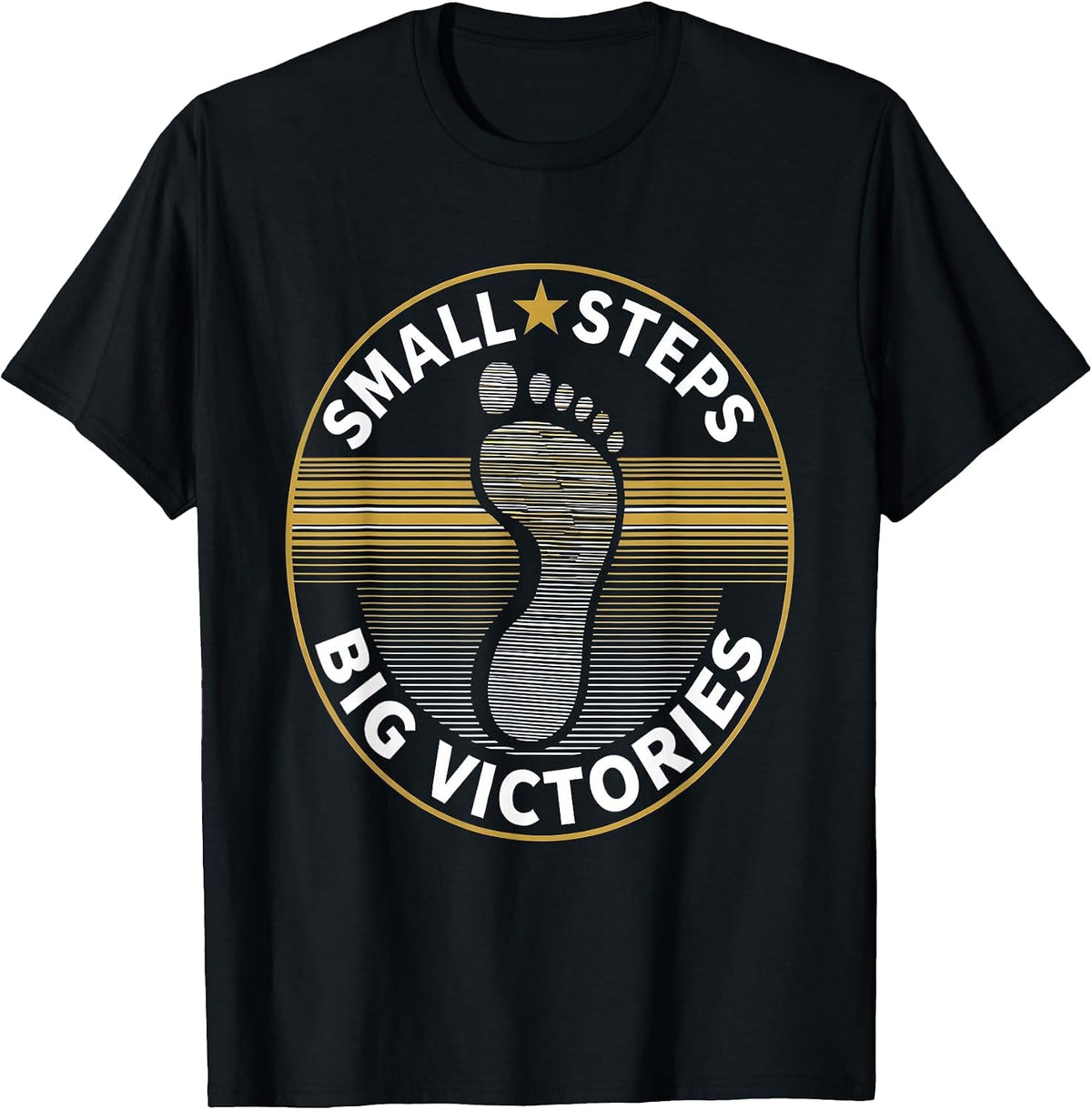Men's Small Steps Big Victories Sped Teacher Design T-Shirt - Black